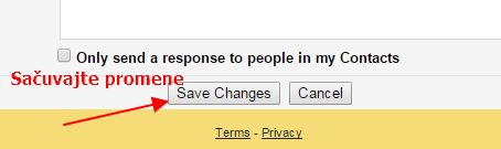 sacuvajte promene gmail
