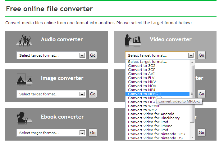 Online converter - convert video, images, audio and documents for free