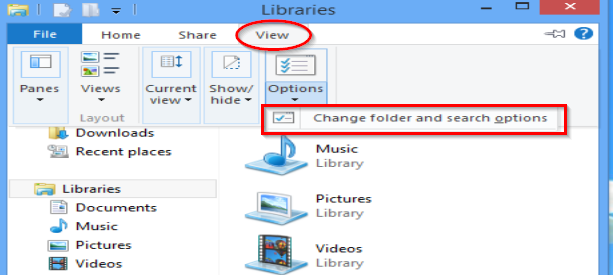 windows 8 folder podesavanja
