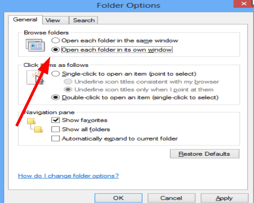 windows 8 otvori u zasebnom folderu