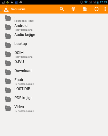 folderi video i audio plejer