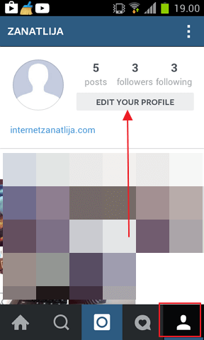 izmeni profil instagram