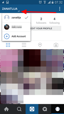 promeni nalog na instagramu